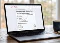 Capture d'écran d'une confirmation de réservation de vol à 27 euros sur un écran d'ordinateur portable.