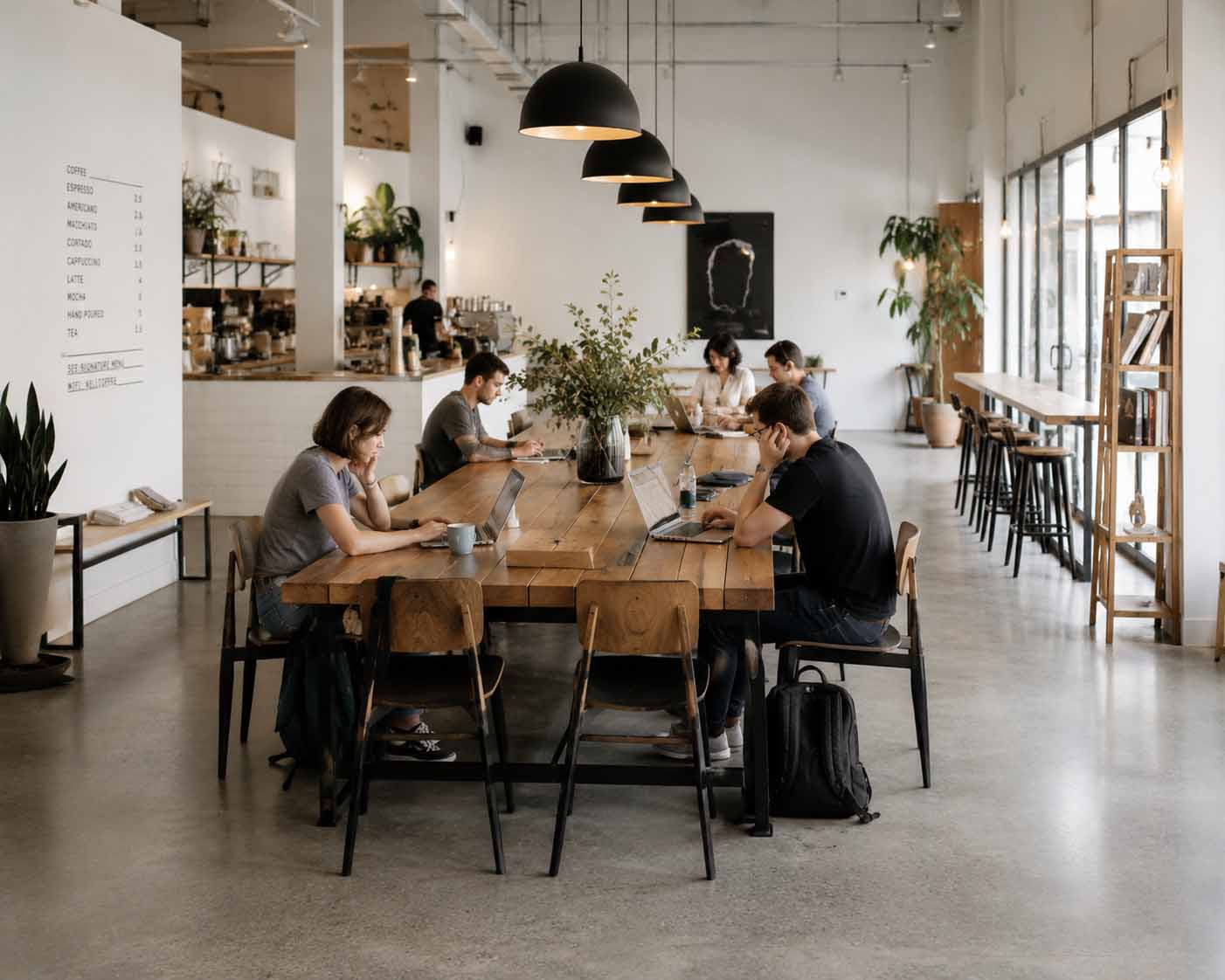 Les cafés de Marrakech où j'ai aimé travailler pendant mon voyage 4 Café au design minimaliste et épuré à Guéliz adapté au travail sur ordinateur.