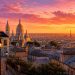 Les quartiers de Paris que je recommande selon votre budget 6 Vue panoramique sur les toits de Paris et le Sacré-Cœur de Montmartre au coucher du soleil
