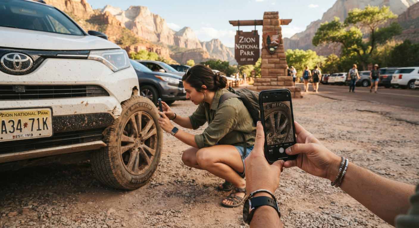 Les erreurs que j'ai faites en louant une voiture aux États-Unis 3 inspection carrosserie voiture location usa