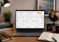 Comparatif visuel des interfaces de recherche de vols sur un ordinateur portable moderne.