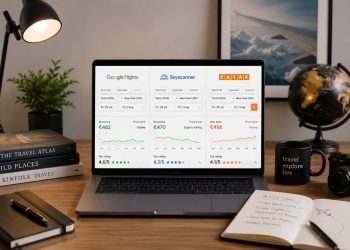 Google Flights, Skyscanner ou Kayak : lequel m'a permis d'économiser le plus ? 2 Comparatif visuel des interfaces de recherche de vols sur un ordinateur portable moderne.
