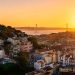 Mon week-end à Lisbonne : budget, hôtels et erreurs à éviter (Guide complet 2026) 6 Vue d'ensemble panoramique sur les toits de Lisbonne au lever du soleil avec le Tage en arrière-plan.